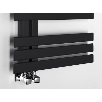 Sapho - Radiator de baie SILVANA 124x50 cm negru mat