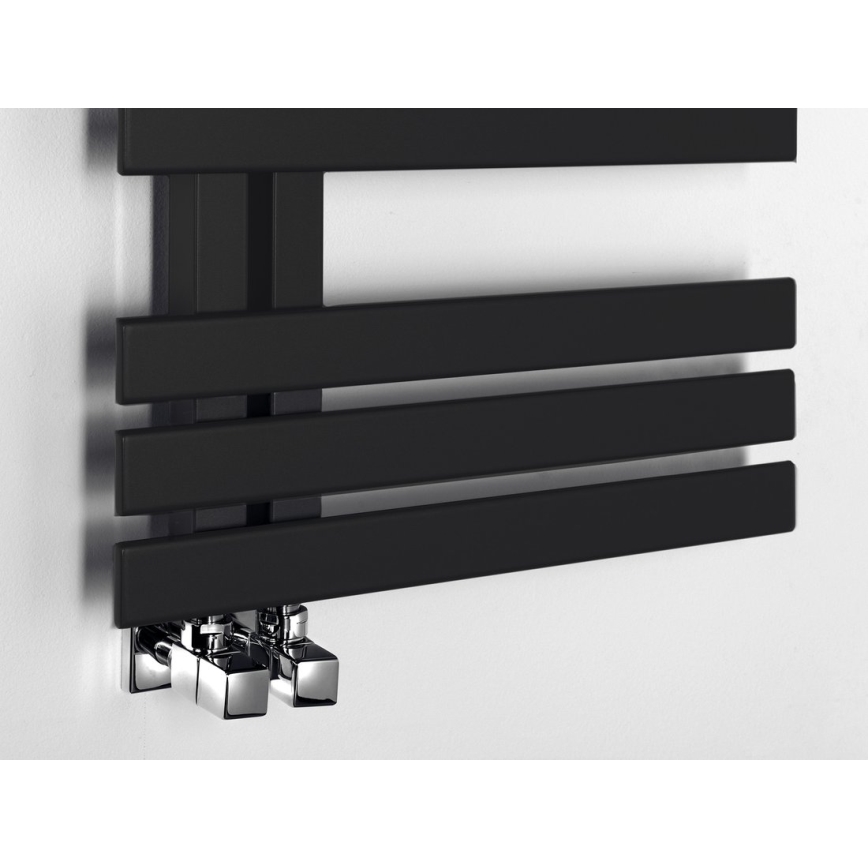 Sapho - Radiator de baie SILVANA 124x50 cm negru mat