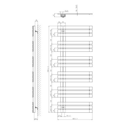 Sapho - Radiator de baie SILVANA 680W/230V 60x150 cm, alb