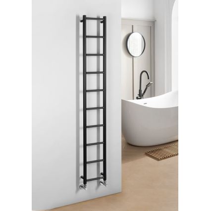 Sapho - radiator pentru baie DINA 168x25 cm negru mat