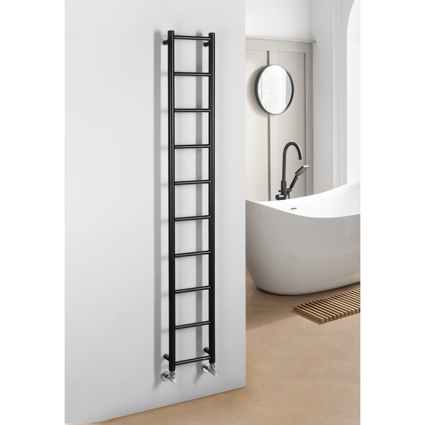 Sapho - radiator pentru baie DINA 168x25 cm negru mat
