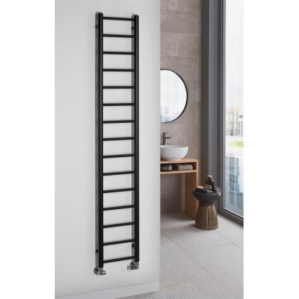 Sapho - Radiator pentru baie DINA 174x30 cm negru mat