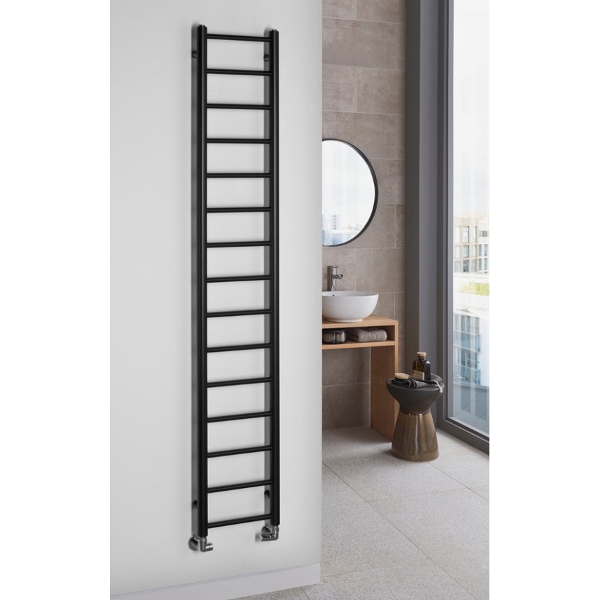 Sapho - Radiator pentru baie DINA 174x30 cm negru mat