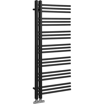 Sapho - Radiator pentru baie DORLION, 400 W, 50 x 120 x 50 cm, negru mat