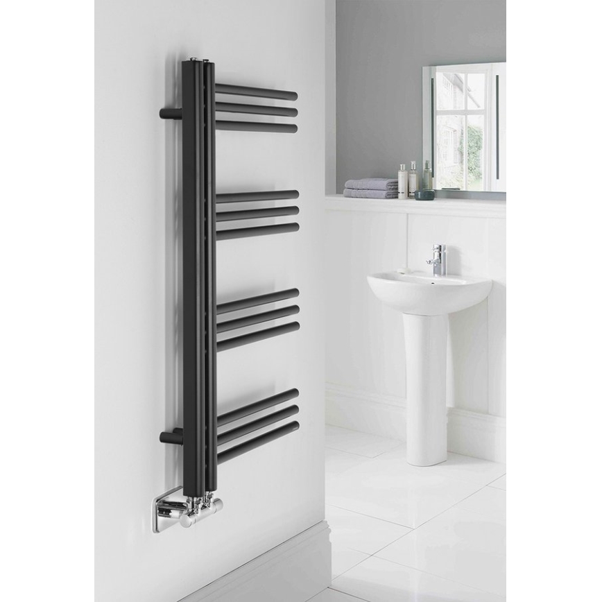 Sapho – Radiator pentru baie DORLION, 90 x 50 cm, negru mat