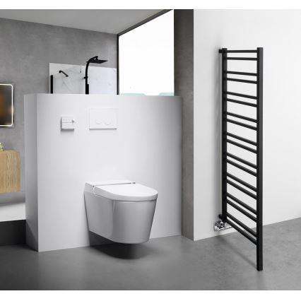 Sapho - Radiator pentru baie METRO SPACE, 525 W, 55 x 143 cm, negru mat