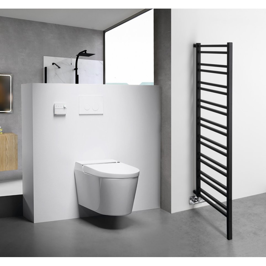 Sapho - Radiator pentru baie METRO SPACE, 525 W, 55 x 143 cm, negru mat