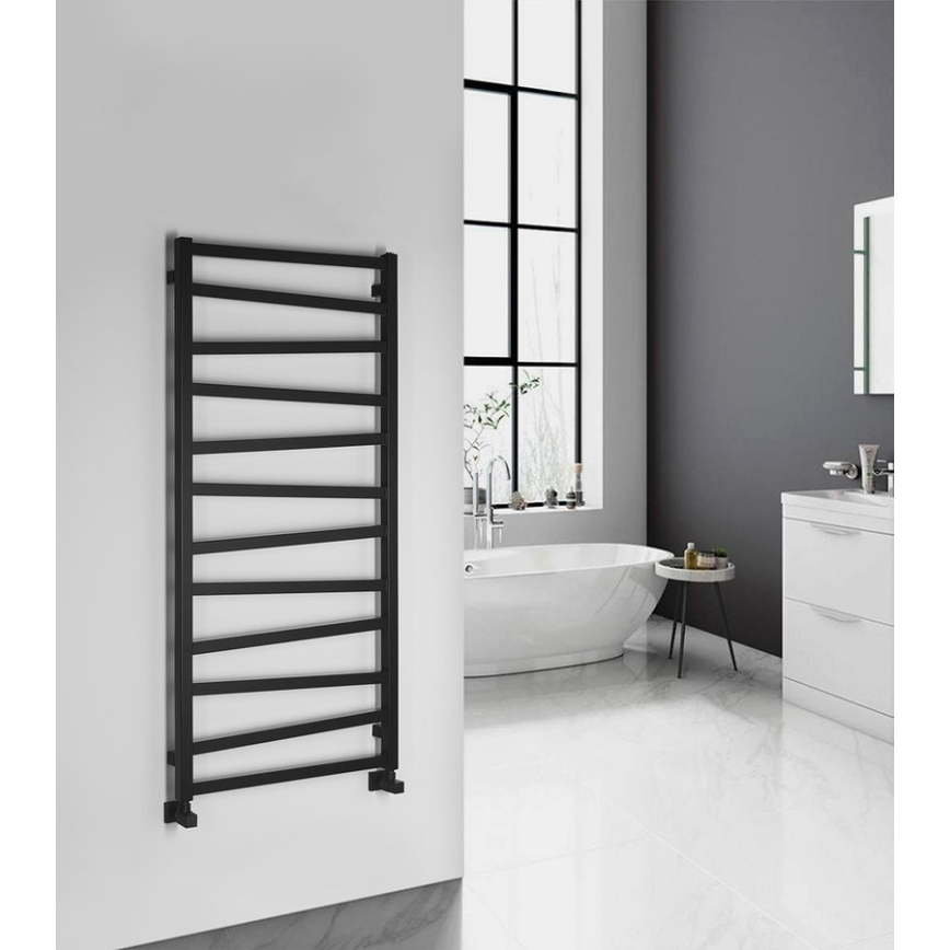 Sapho - Radiator pentru baie ZIG, 601 W/230 V, 60 x 133 cm, negru