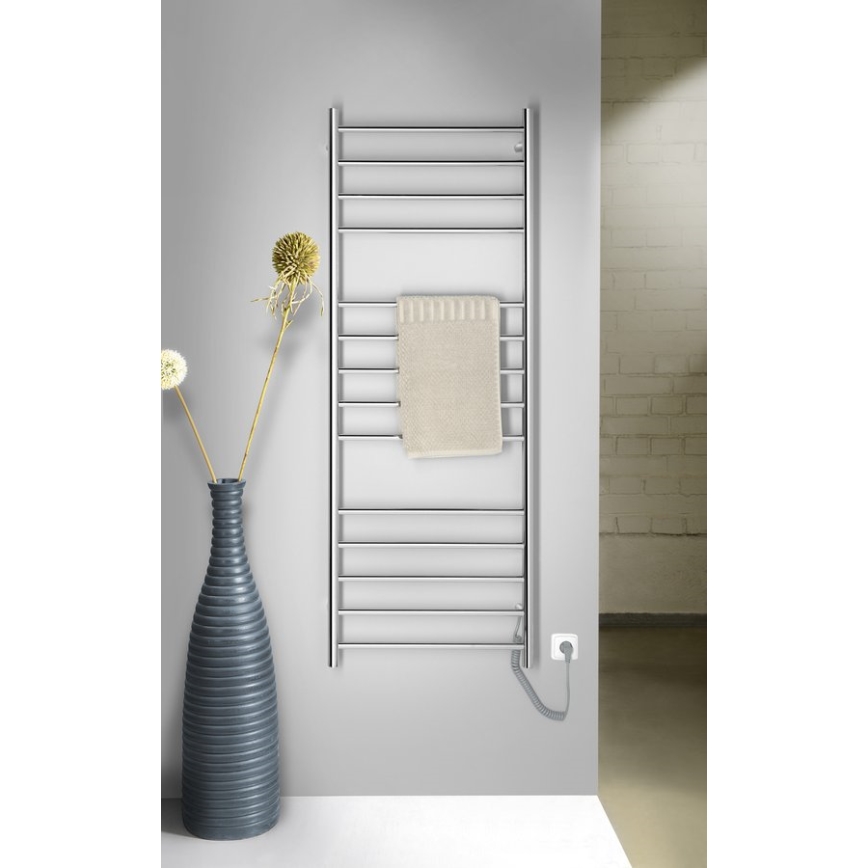 Sapho REDONDO – uscător electric pentru prosoape, 130 W, 150 x 60 cm, crom lucios, rotund
