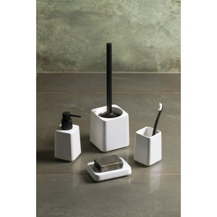 Sapho - Set de baie 4 piese alb/negru