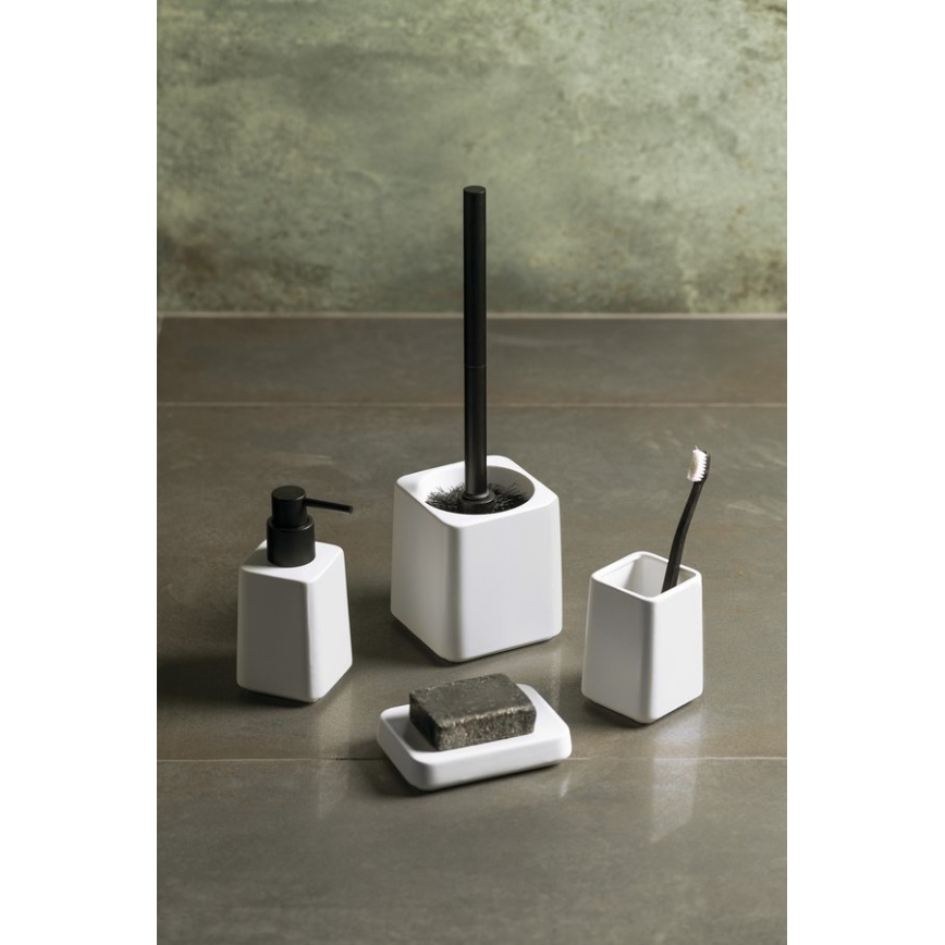 Sapho - Set de baie 4 piese alb/negru