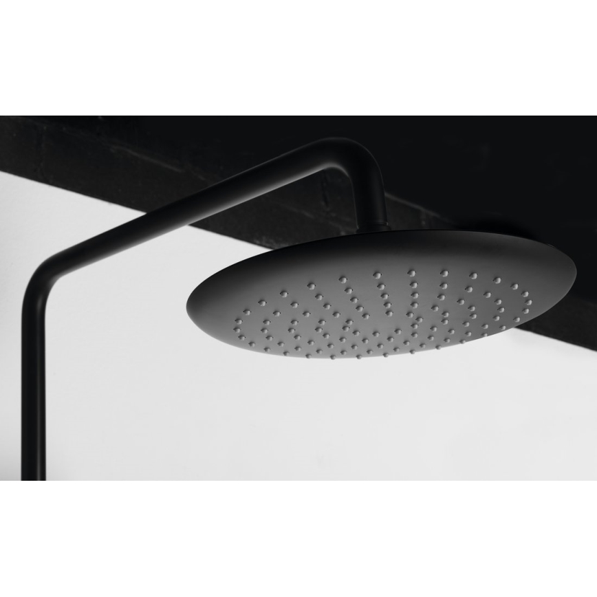 Sapho - Set de duș SOLARIS cu baterie, negru mat