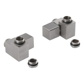 Sapho - Set de racordare pentru robinete unghiulare CUBE COMBI, 2 buc., dreapta, inox mat