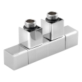 Sapho - Set de robineți pentru conexiune centrală CUBE TWIN, crom lucios