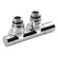 Sapho - Set de robineți pentru racord central TWIN, crom lucios