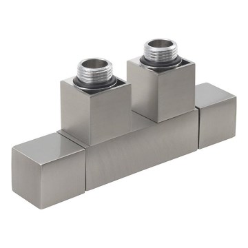 Sapho - Set de ventile pentru racord central CUBE TWIN, inox mat