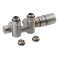 Sapho – Set termostatic de conectare pentru montaj cu racord central TWIN COMBI, dreaptă, inox mat