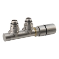 Sapho - Set termostatic TWIN pentru racord central, inox mat