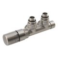 Sapho - Set termostatic TWIN pentru racord central, stânga, inox mat