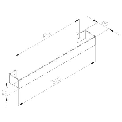 Sapho - Suport pentru prosoape de perete COLONNA 8x51 cm crom lucios