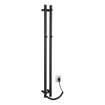 Sapho - Sușător electric pentru prosoape PAPINADO, 40 W, 120 x 11 cm, negru mat