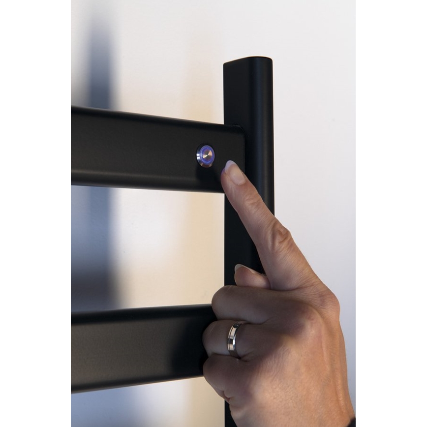 Sapho - Uscător de prosoape electric ELIAS, 105 W, 73 x 49 cm, negru mat