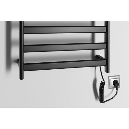 Sapho - Uscător de prosoape electric ELIAS, 105 W, 73 x 49 cm, negru mat