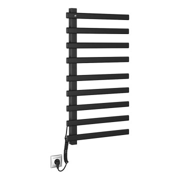 Sapho - Uscător electric pentru prosoape ELCOR, 128 W, 92 x 48 cm, negru mat