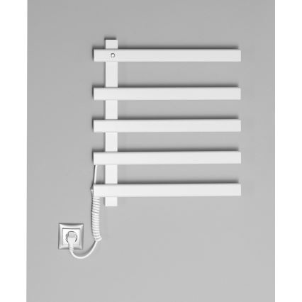 Sapho - Uscător electric pentru prosoape ELCOR, 63 W, 52 x 48 cm, alb mat