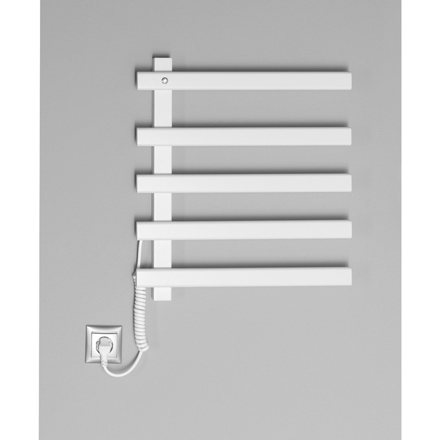 Sapho - Uscător electric pentru prosoape ELCOR, 63 W, 52 x 48 cm, alb mat