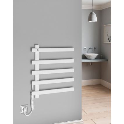 Sapho - Uscător electric pentru prosoape ELCOR, 63 W, 52 x 48 cm, alb mat