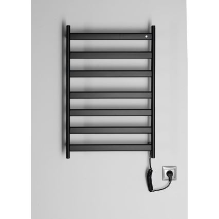 Sapho - Uscător electric pentru prosoape ELIAS, 105 W / 230 V, 49 x 73 cm, negru mat