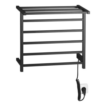 Sapho - Uscător electric pentru prosoape ELZOR 60W/230V 47x50 cm negru mat