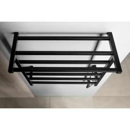 Sapho - Uscător electric pentru prosoape ELZOR 60W/230V 47x50 cm negru mat