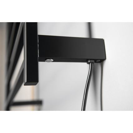 Sapho - Uscător electric pentru prosoape ELZOR 60W/230V 47x50 cm negru mat