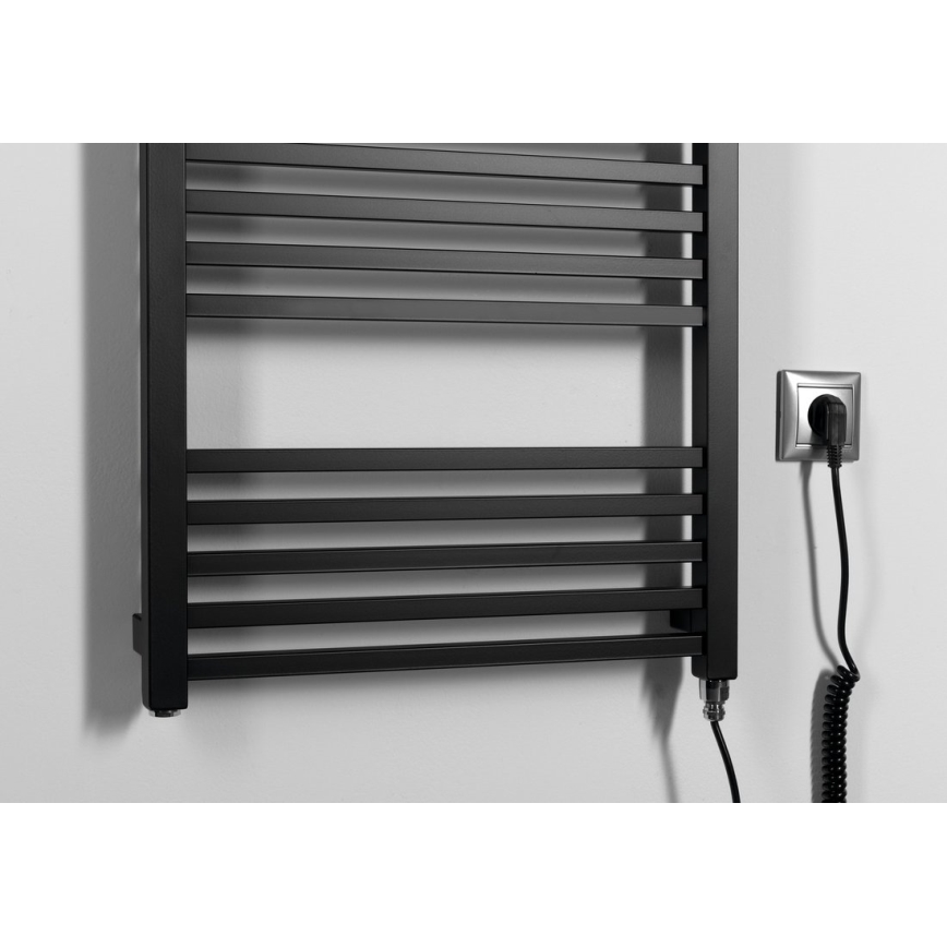 Sapho - Uscător electric pentru prosoape METRO-E, 400 W, 106 x 50 cm, negru mat