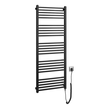 Sapho - Uscător electric pentru prosoape METRO-E, 500 W, 134 x 50 cm, negru mat