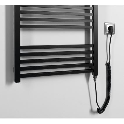 Sapho - Uscător electric pentru prosoape METRO-E, 500 W, 134 x 50 cm, negru mat