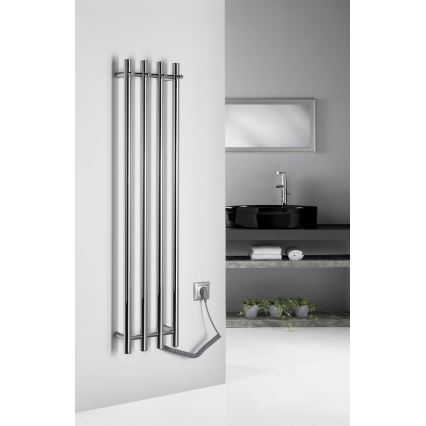 Sapho - Uscător electric pentru prosoape PAPINADO, 85 W, 120 × 26 cm, crom lucios, pe partea dreaptă