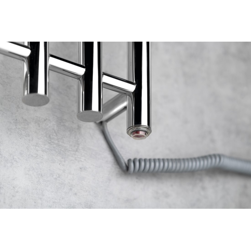 Sapho - Uscător electric pentru prosoape PAPINADO, 85 W, 120 × 26 cm, crom lucios, pe partea dreaptă