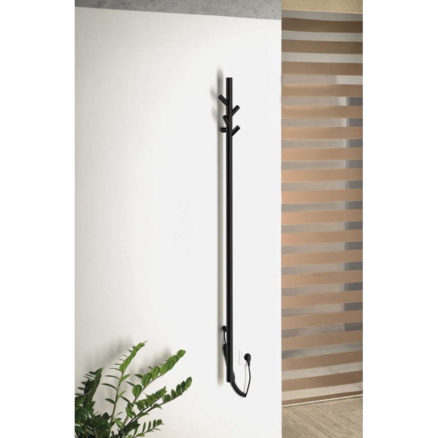 Sapho - Uscător electric pentru prosoape PASADOR, 30 W, 150 x 15 cm, negru mat