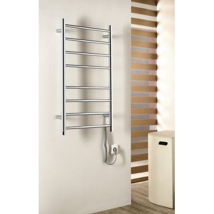 Sapho - Uscător electric pentru prosoape REDONDO, 75 W, 90 x 50 cm, crom lucios, rotund