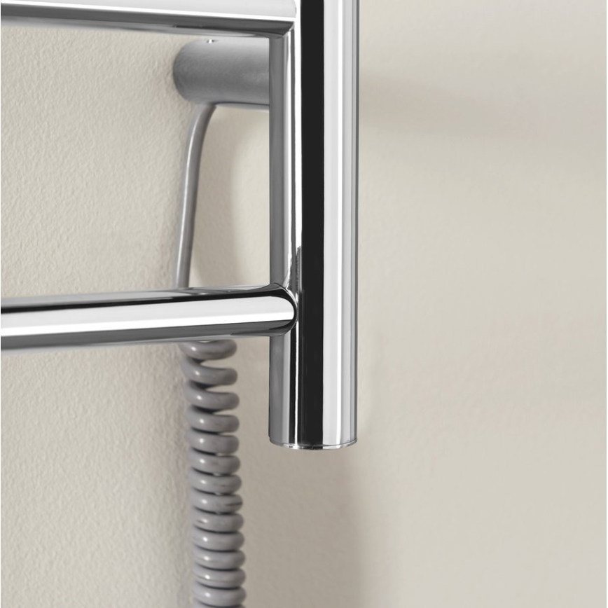 Sapho - Uscător electric pentru prosoape REDONDO, 75 W, 90 x 50 cm, crom lucios, rotund