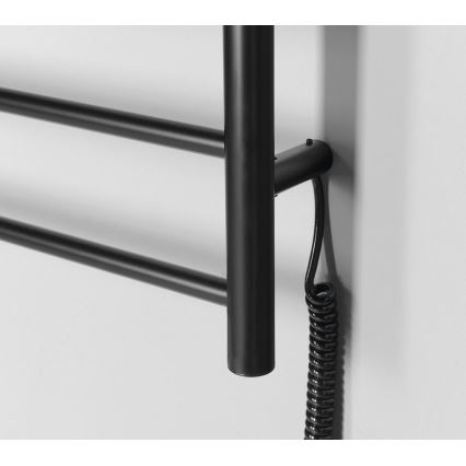 Sapho - Uscător electric pentru prosoape REDONDO, 75 W, 90 x 50 cm, negru mat