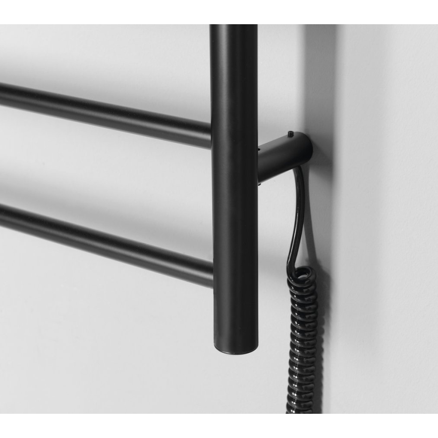 Sapho - Uscător electric pentru prosoape REDONDO, 75 W, 90 x 50 cm, negru mat