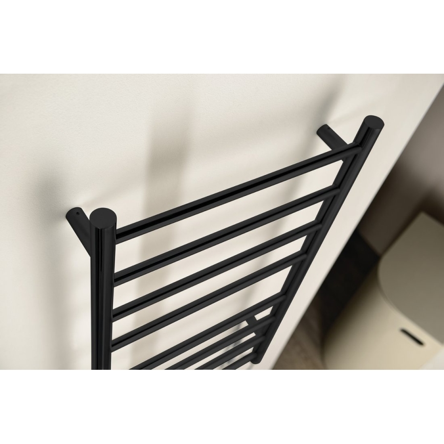 Sapho - Uscător electric pentru prosoape REDONDO, 75 W, 90 x 50 cm, negru mat
