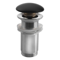 Sapho - Valvă de scurgere pentru lavoar, Ø 7 cm, negru mat/crom lucios