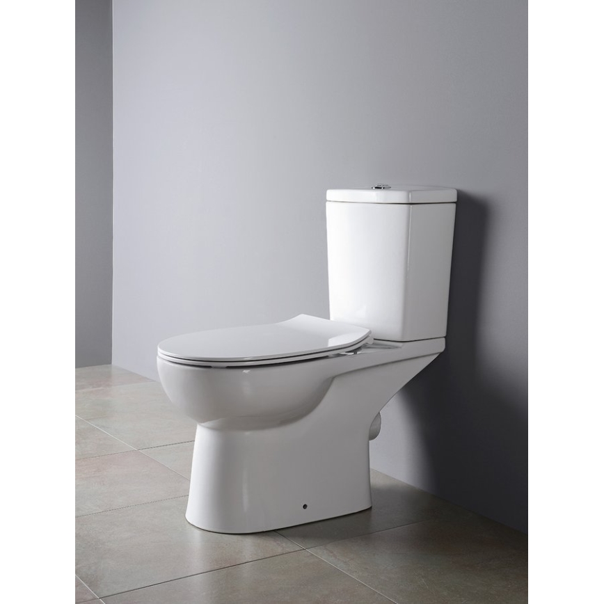 Sapho - vas WC combinat cu evacuare pe spate, ceramică, alb