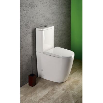 Sapho - Vas WC compact TURKU, evacuare pe podea/pe perete, ceramică, alb