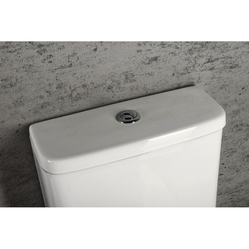 Sapho - Vas WC compact TURKU, evacuare pe podea/pe perete, ceramică, alb